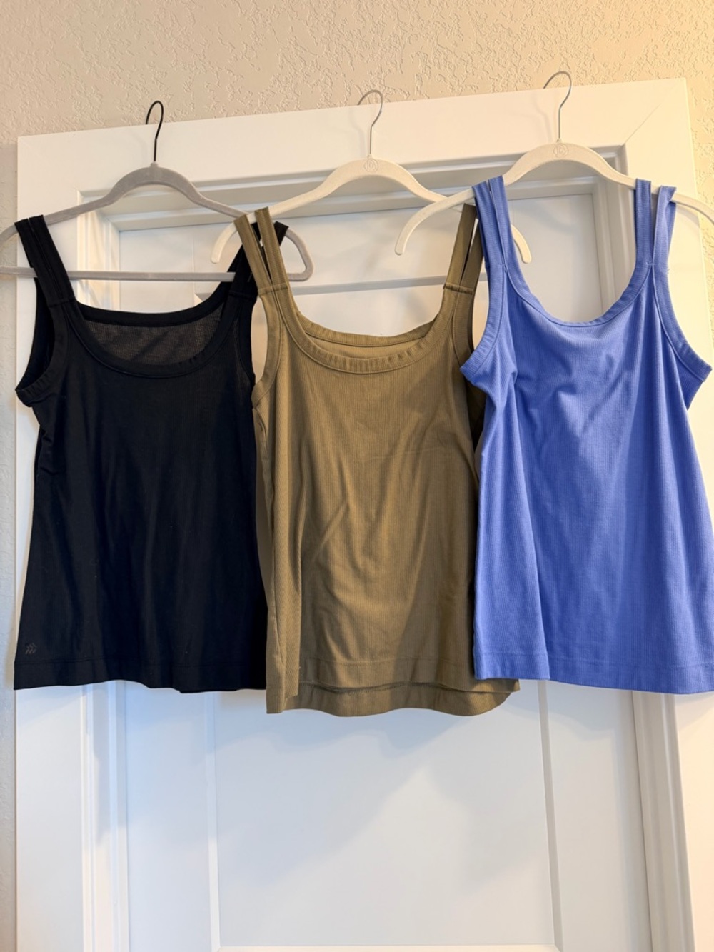 Women’s All in Motion Ribbed Tank Bundle- Black, Olive, Blue